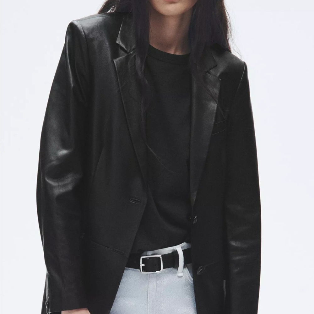 Rag & Bone Charles Leather Blazer
